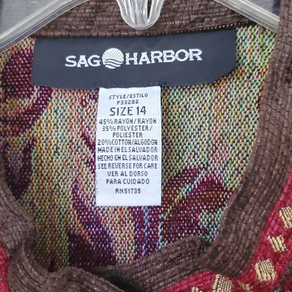 90s Sag Harbor Tapestry Blazer/Jacket - Picture 5 of 5